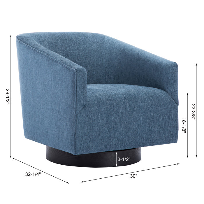 Donovan Upholstered Swivel Barrel Chair & Reviews AllModern